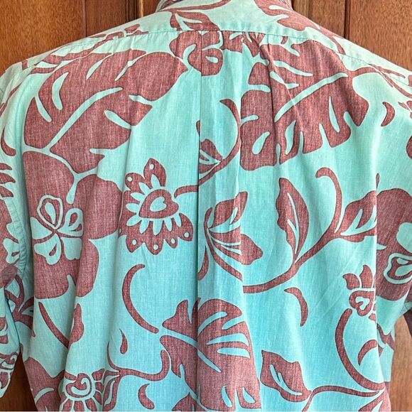 Vintage Reyn Spooner Shirt Reverse Print Pullover Monstera Leaf Size L - Picture 3 of 15